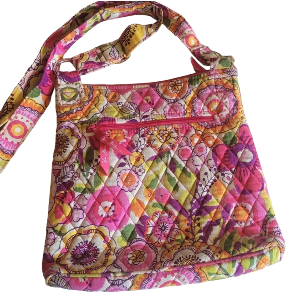 Vera Bradley Medium Size Pink Floral Crossbody - Picture 3 of 6